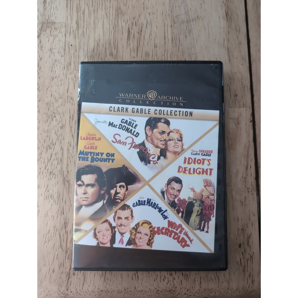 Clark Gable-4 Film Collection (Blu-ray) Case Broke Putbin New Case LN Discs